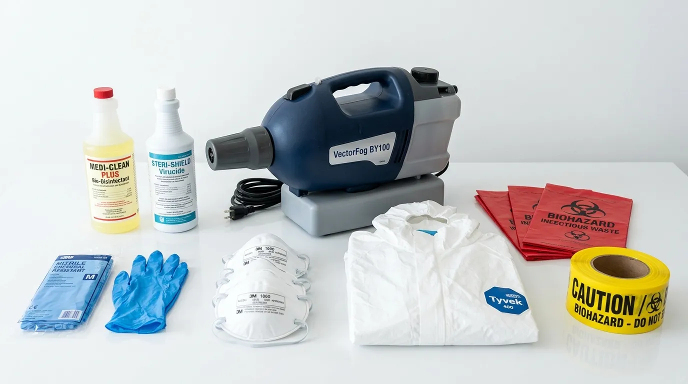 Professional biohazard remediation crew working in Hampton Bays